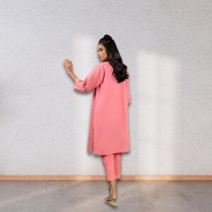 2 Piece Baby Pink Suit For Woman