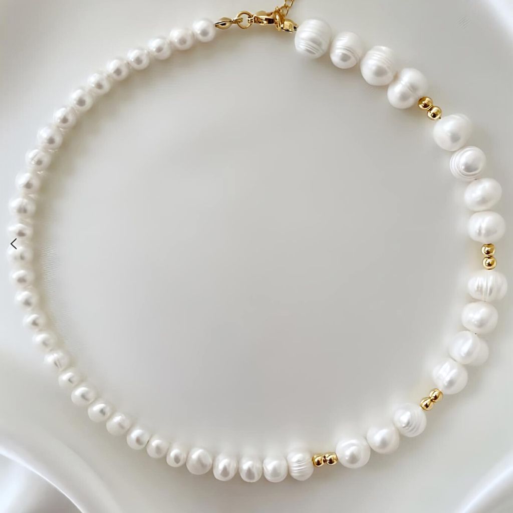 Contemporary Pearl Necklace - Life in Balance