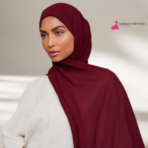 PREMIUM CHIFFON HIJAB - BURGUNDY FOR GIRLS