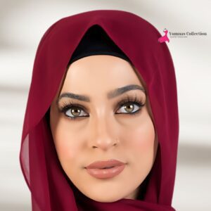 PREMIUM CHIFFON HIJAB - BURGUNDY FOR GIRLS