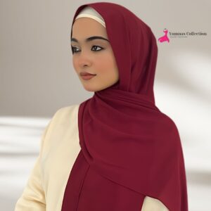 PREMIUM CHIFFON HIJAB - BURGUNDY FOR GIRLS