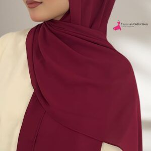 PREMIUM CHIFFON HIJAB - BURGUNDY FOR GIRLS