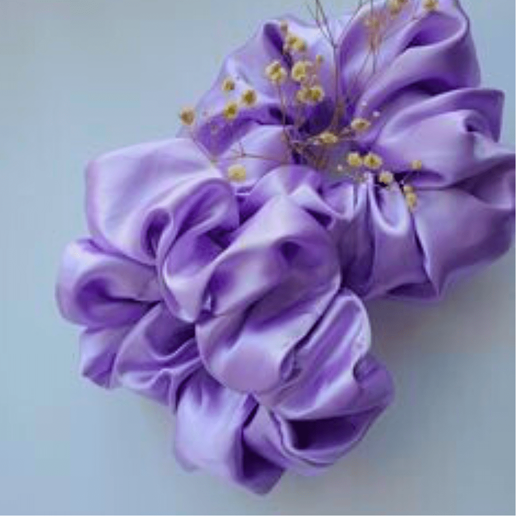 LILAC Satin & Silk Scrunchies For Girl's Hair Accessories