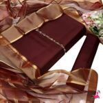 Elegant Unstitched Deep Maroon Silk Fabric for Girls and Women – Perfect for Stylish Outfits