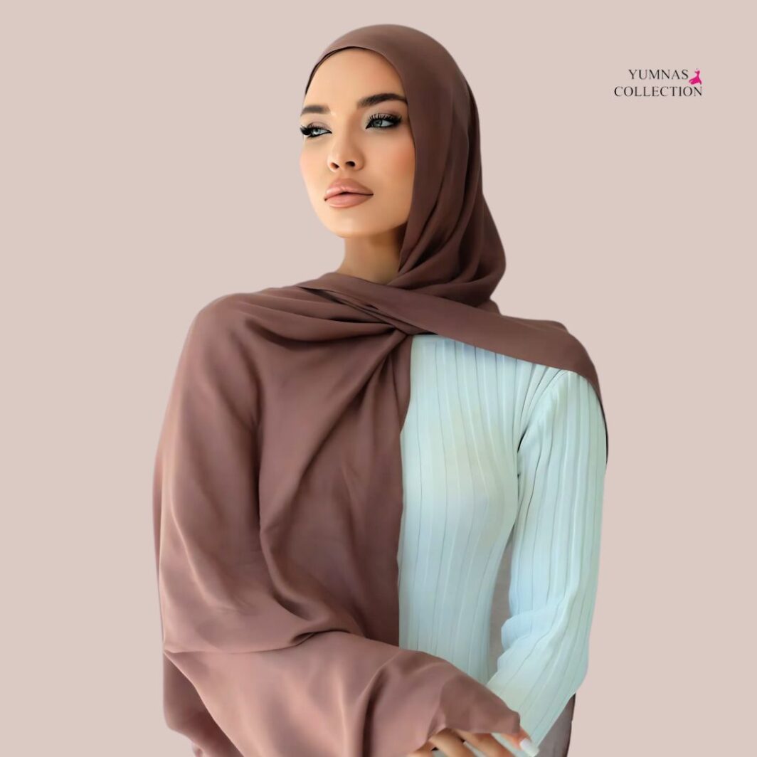 Elegant Pure Chiffon Canyon Hijab for Women and Girls – Soft, Lightweight, Breathable, Stain free & Wrinkle free