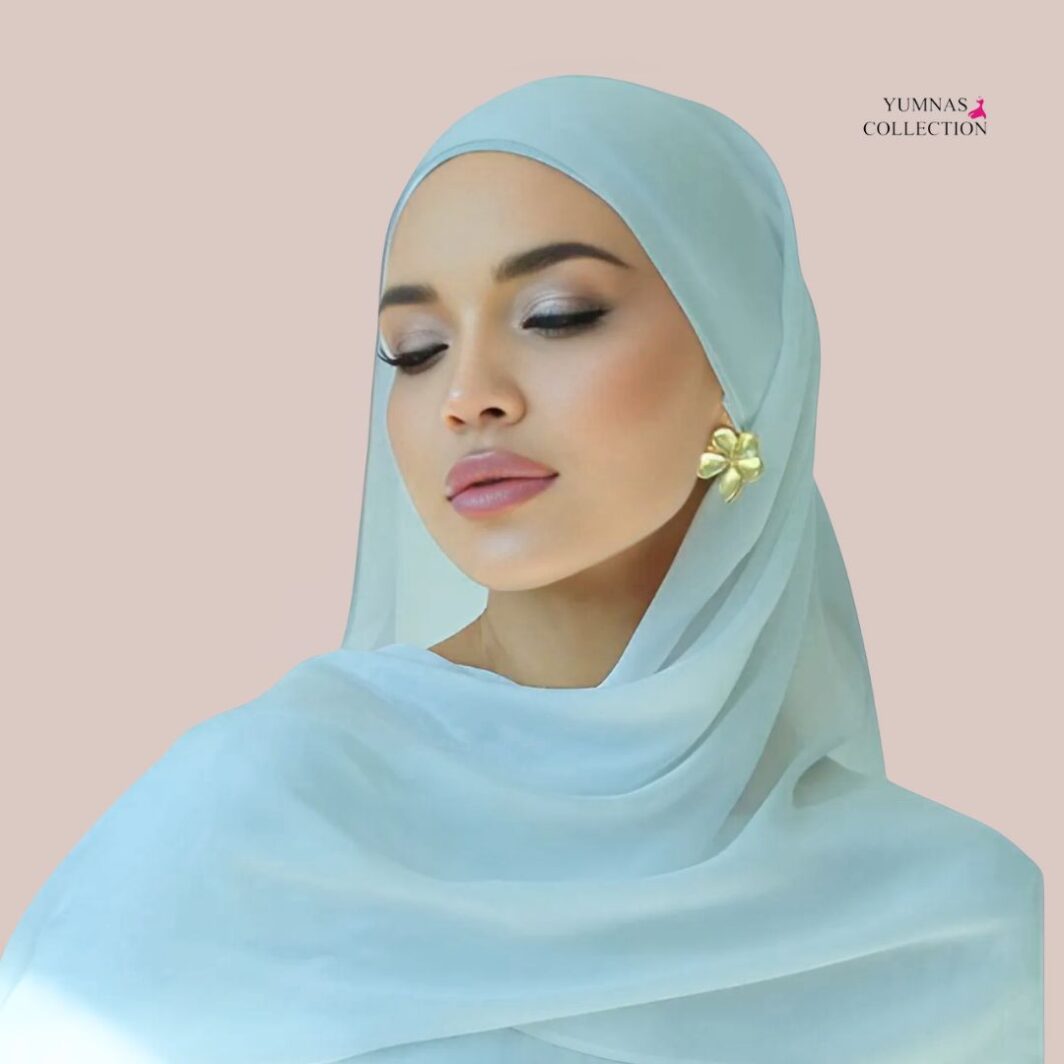 Elegant Pure Chiffon white Hijab for Women and Girls – Soft, Lightweight, Breathable, Stain free & Wrinkle free