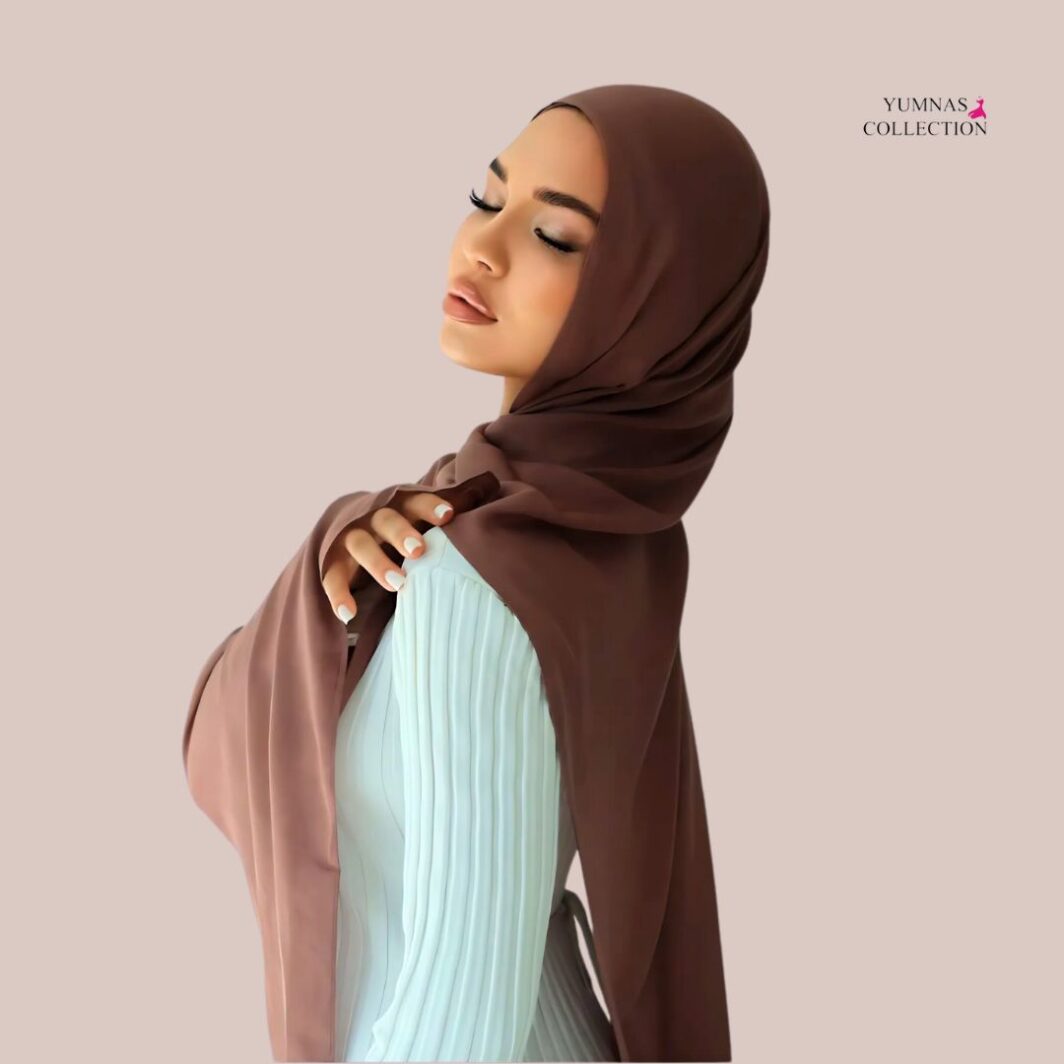 Elegant Pure Chiffon Canyon Hijab for Women and Girls – Soft, Lightweight, Breathable, Stain free & Wrinkle free