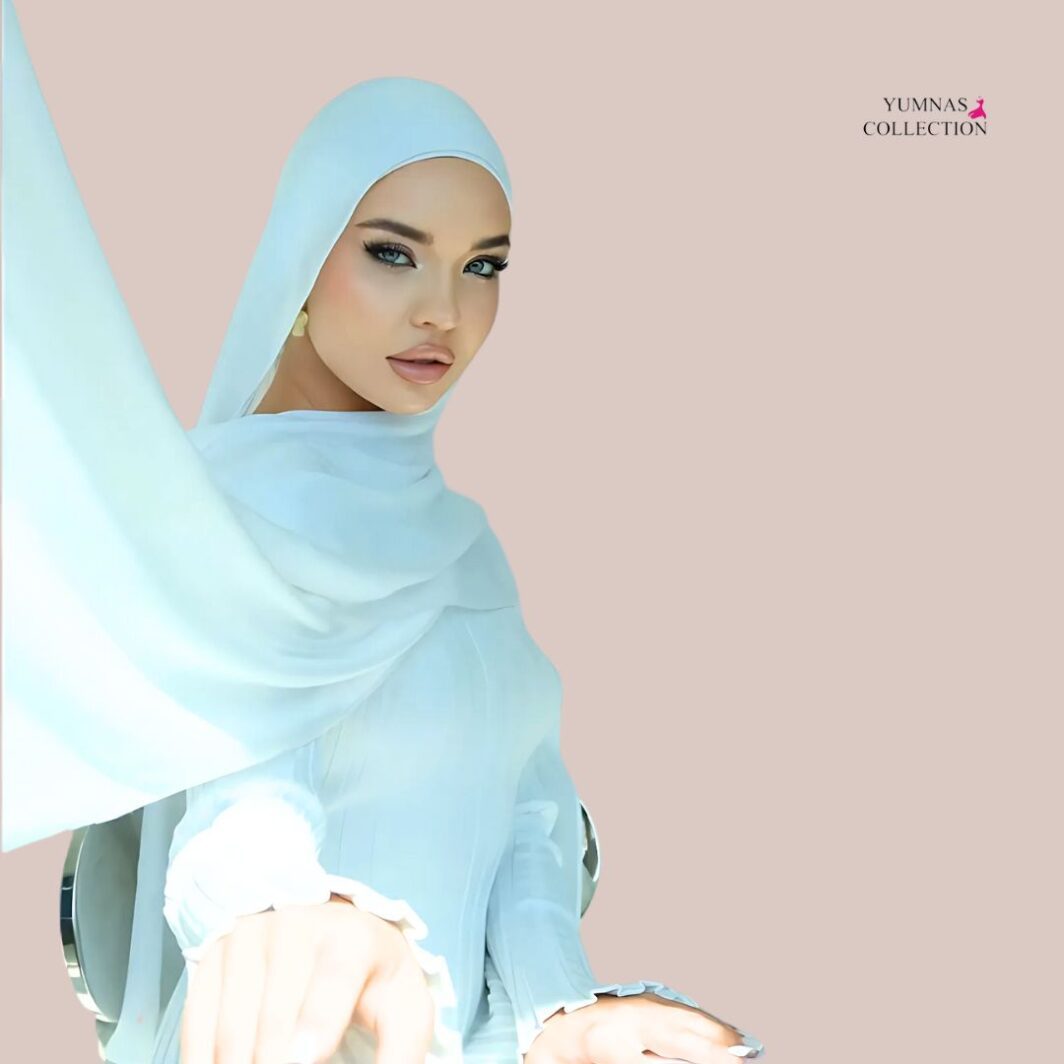 Elegant Pure Chiffon white Hijab for Women and Girls – Soft, Lightweight, Breathable, Stain free & Wrinkle free