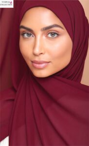 Elegant Burgundy Hijab – Soft & Comfortable Islamic Scarf for All Occasions | Yumna's Collection