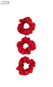 Upgrade your hair game with Yumna’s Collection luxury red satin scrunchies. These high-quality silk hair ties provide a gentle, secure hold, preventing hair breakage and reducing frizz. Perfect for all hair types, our scrunchies add a touch of elegance to any look, whether casual or formal. Shop now for a beautiful blend of style and care. Benefits: Gentle on Hair: Soft satin material minimizes friction, preventing hair breakage and reducing frizz. Elegant Style: Luxurious red satin finish adds a chic, stylish touch to your everyday or special occasion looks. Versatile Use: Suitable for all hair types, these scrunchies are ideal for holding up buns, ponytails, or just as a wrist accessory. Durable & Stretchy: Designed for long-lasting use with a comfortable elastic band that maintains a secure hold without pulling. Uses: Casual Wear: Perfect for everyday ponytails, buns, or braids. Workouts: Ideal for keeping your hair in place during workouts without causing damage. Special Occasions: Adds a luxurious finish to formal hairstyles, enhancing your overall look. Wrist Accessory: Can also be worn on the wrist as a fashionable accessory when not in use.