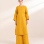 Elegant plain solid bright mustard Stitched Dresses for Women & Girls – 2PC Sets & Ready-to-Wear Styles