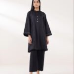 Elegant plain solid BLACK  Stitched Dresses for Women & Girls – 2PC Sets & Ready-to-Wear Styles