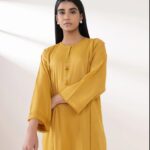 Elegant plain solid MUSTARD  Stitched Dresses for Women & Girls – 2PC Sets & Ready-to-Wear Styles