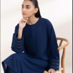 Elegant plain solid BLUE Stitched Dresses for Women & Girls – 2PC Sets & Ready-to-Wear Styles