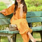 Elegant plain solid yellow mustard Stitched Dresses for Women & Girls – 2PC Sets & Ready-to-Wear Styles